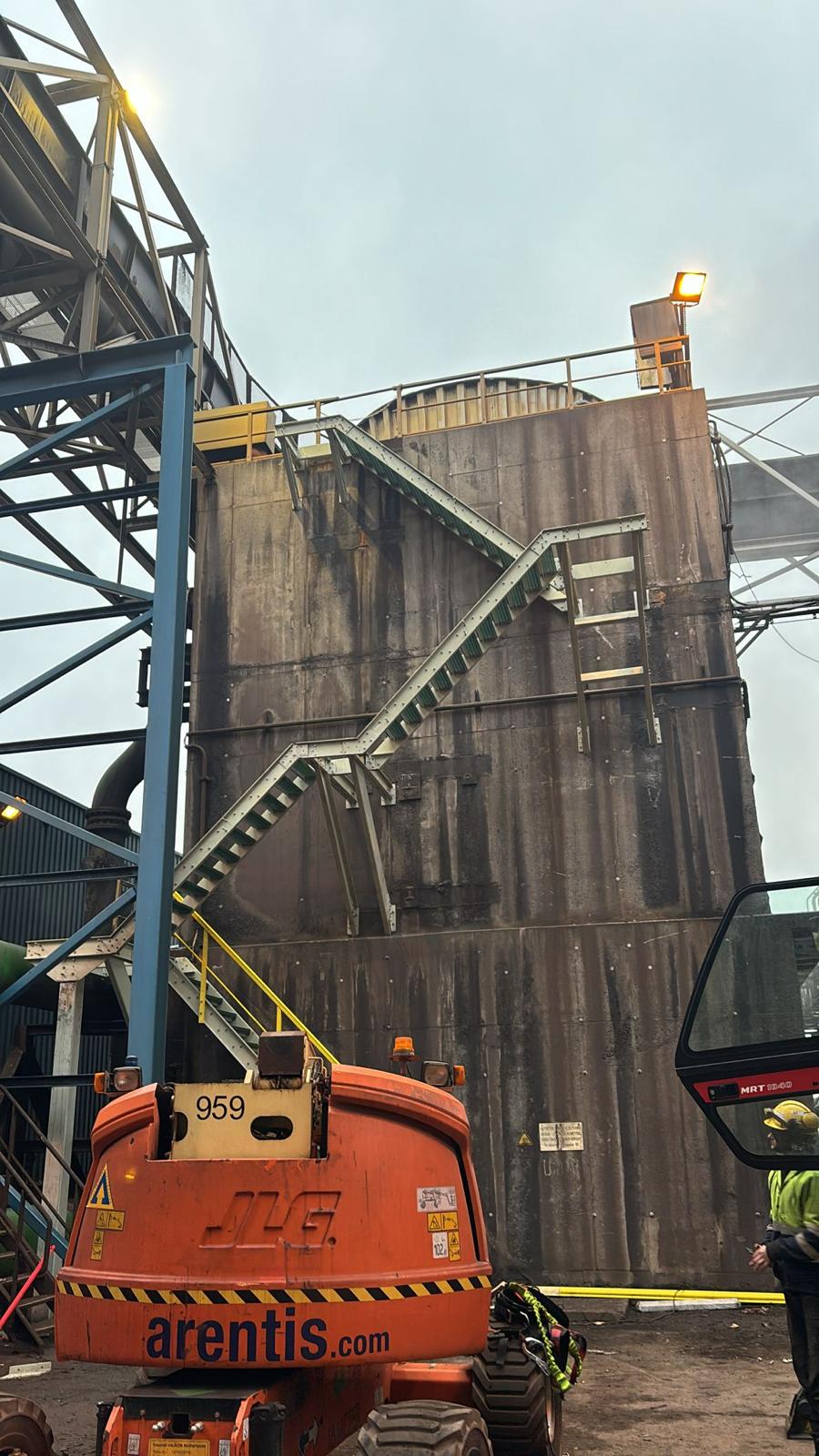 Installation of GRP profile stairs – Belgium
